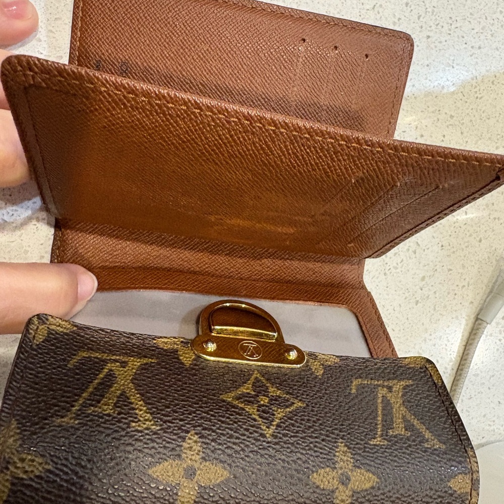 Louis Vuitton Brown Monogram Clutch with Gold Accent - Picture 3 of 3